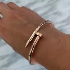 Just Un Clou Nail Rose Gold Bangle Bracelet